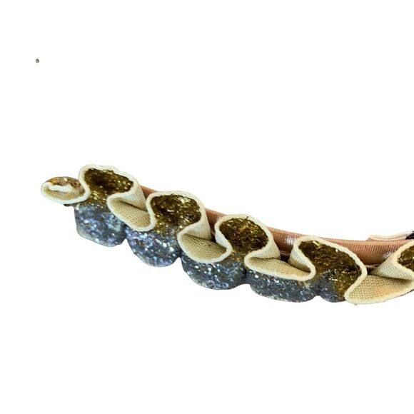 Eugenia Kim Rafaela Headband Holiday XMAS Metallic Velvet Gold Silver Ombre NWT main image 4
